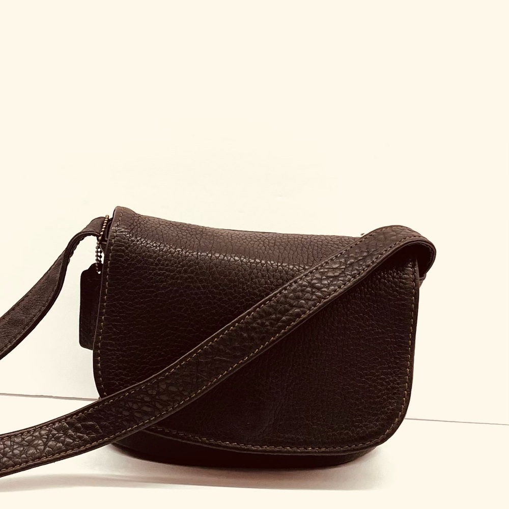 Coach mini leather crossbody pebbled bag